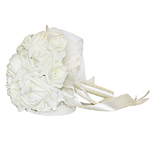 Свадебный букет дублер невесты с розами айвори НБ-0102